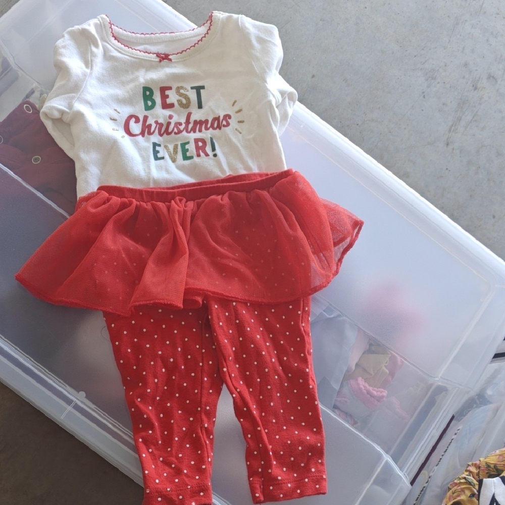 Carter's Red and White Christmas Kids Matching Set